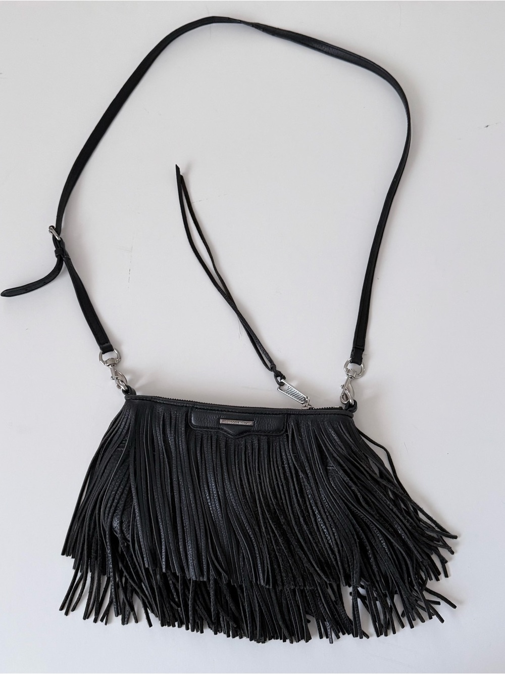 Rebecca Minkoff Black Fringe Leather Crossbody